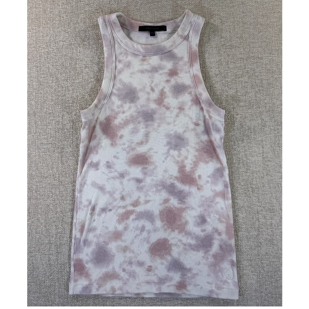 Greyson Women's Medium Purple Pink Tie Dye Sleeveless Tank Top Golf Athleisure